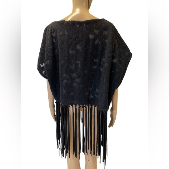 INC International Concepts Fringe Burnout poncho size PP/PS - Picture 3 of 3